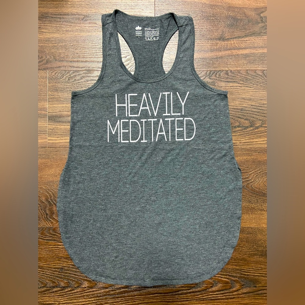 Heavily Meditated yoga tank top - size L